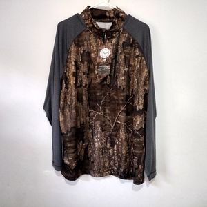 Habit Lewis Lodge Men XL 1/3 Zip Long Sleeve Performance Layer Shirt Gray